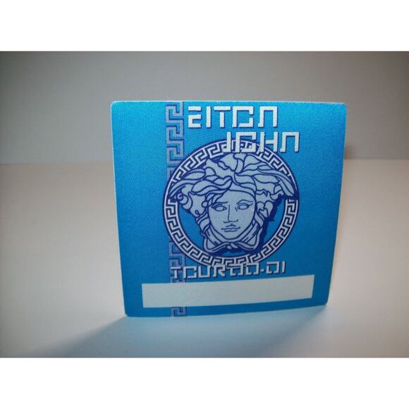 Elton John Backstage Pass Original 2001 Concert Tour Pop Rock Music Gift Blue - Picture 1 of 2